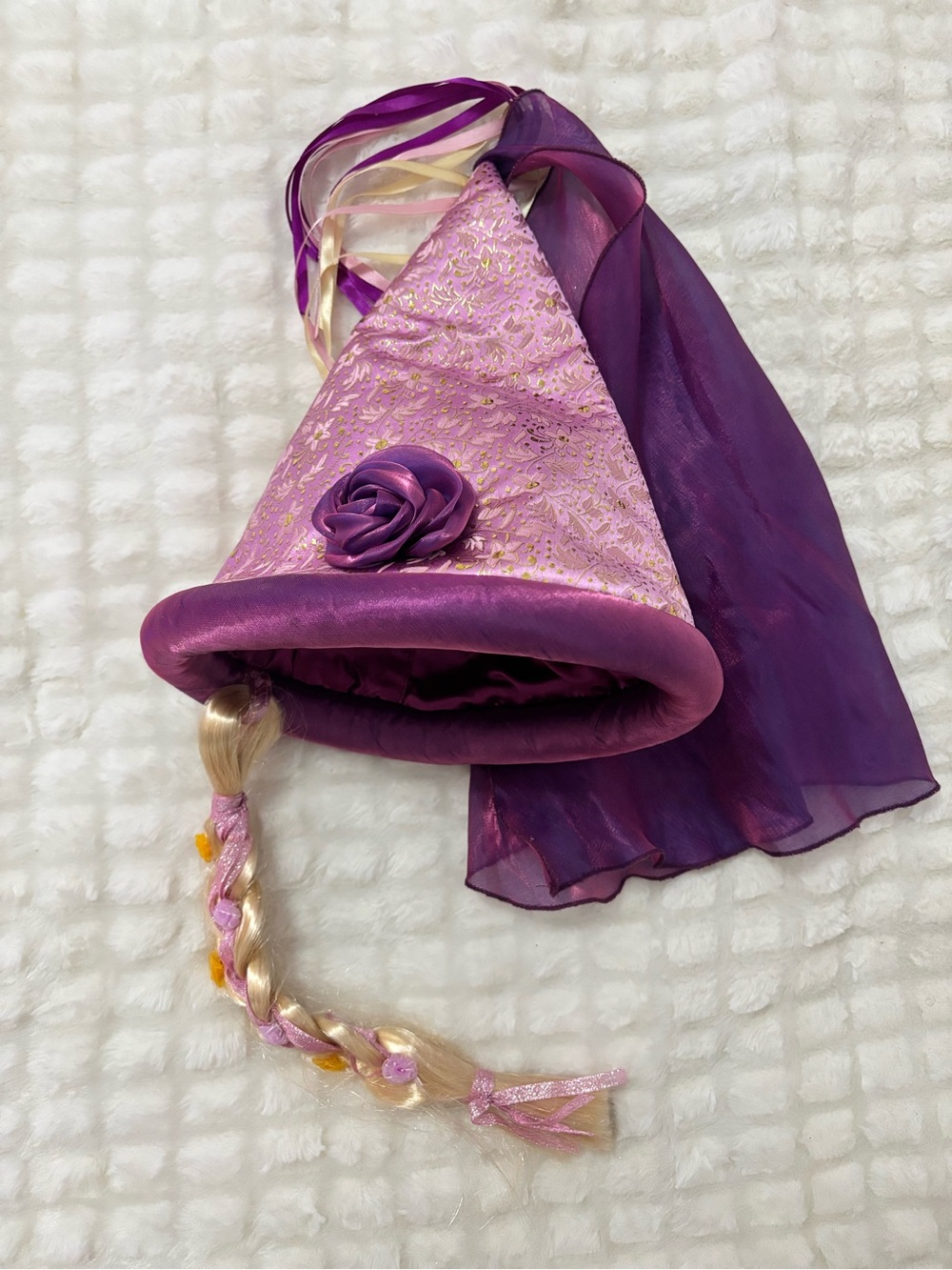 Disney Parks Rapunzel Hat with Braid Purple